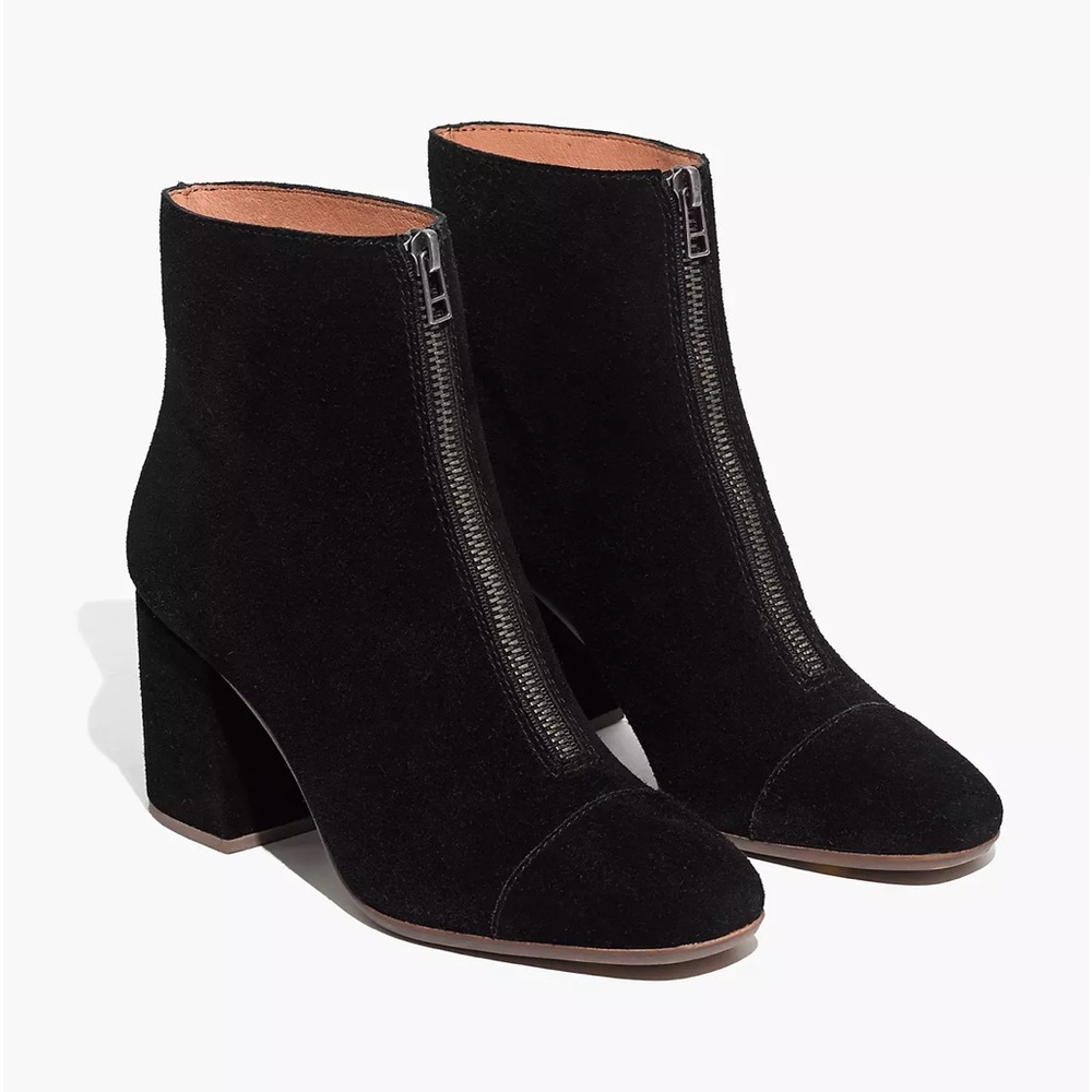 Madewell NIB Amalia Front Zip Leopard Calf Hair Boots size 10. - Picture 8 of 9